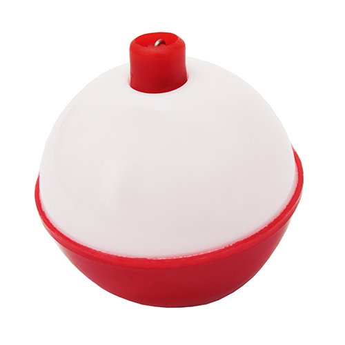 Snap-on Rd Floats 1" Bulk Red/Wht 50pc